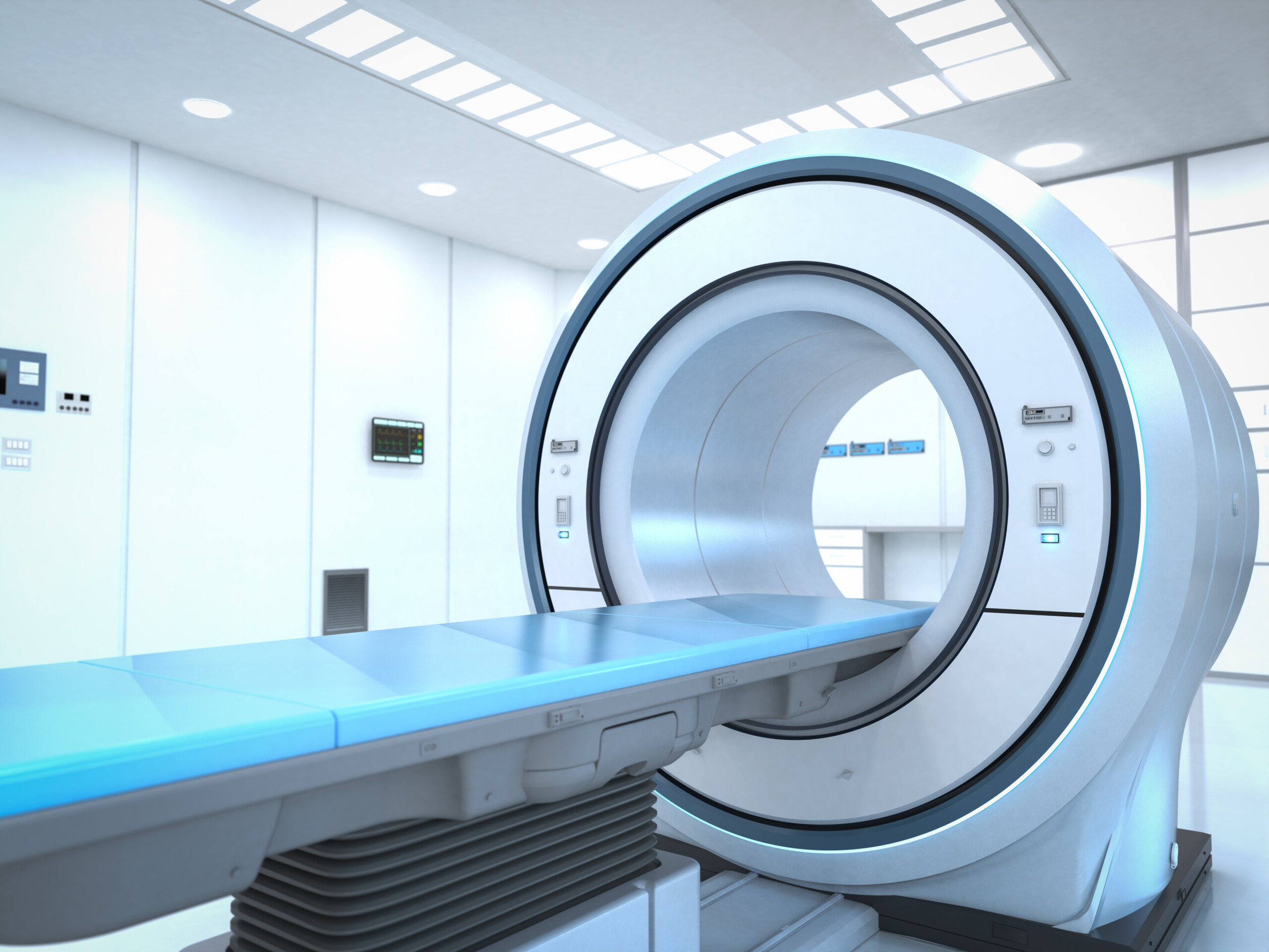 mri scan machine in room
